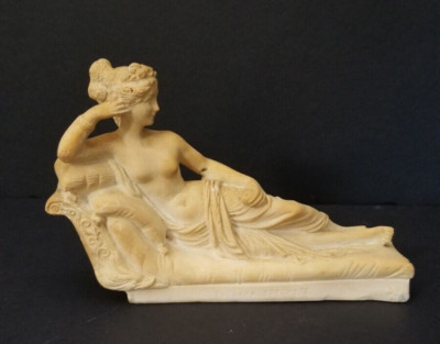 Vintage Paolina Borghese (Copy) Small ''Woman Reclining'' Sculpture
