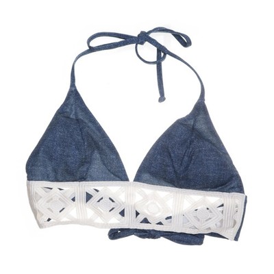 H&M, Bikinioberteil, Größe: 42, Blau/Weiß, Elasthan/Polyester, Sonstiges #WYm
