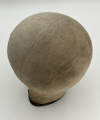Vintage Hat Block Head Form Mannequin Size 22 Canvas Fabric Wig Making Millinery Vintage Hat Block Head Form Mannequin Size 22 Canvas Fabric  main image 2