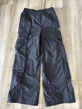 Jordan Nike Track Pants Youth Large 12-13 Year Old Nylon Cargo Black Mesh Lined