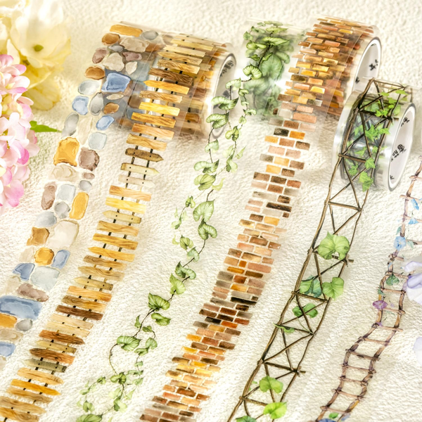 6 Rolls PET Tape Sticker ZubehöR,Scrapbook Stickers Tape FüR Journaling-image