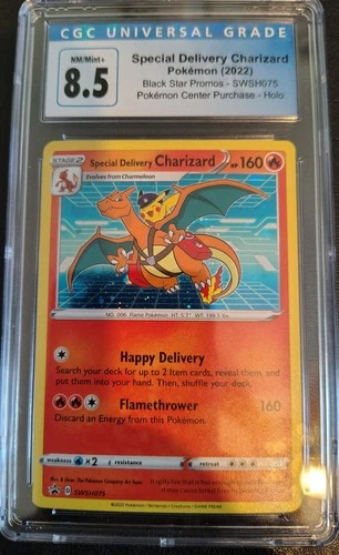 Special Delivery Charizard Pokémon Center Promo Card Holo (SWSH075) - CGC 8.5