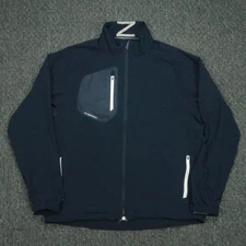 Zero Restriction Jacket Mens Large Blue Z700 Golf Full Zip Pockets Stretch