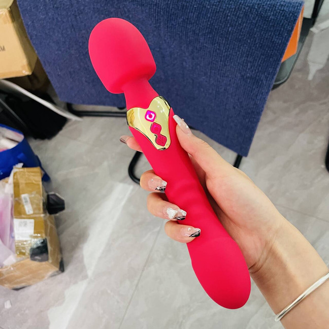 Double Head Shock AV Vibrator Stick G-Spot Massager Dildo Sex Toys For Women