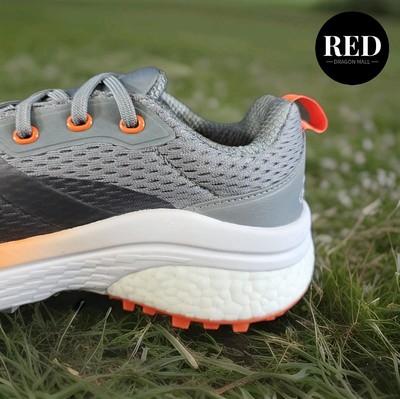 Adidas Solarmotion Spikeless Golf Shoes Gray Impact Orange 