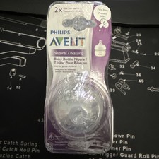 Philips Avent Natural First Flow Nipple 4 Pack for Newborns SCF657/43