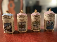 Lenox Disney Spice Jar Collection, 101 Dalmatians, Peter Pan, Aladdin, Bambi NEW