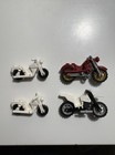4 Lego Motorcycles One Red, Three White And One Lego City Police Motorcycle — photo 3