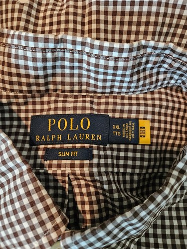 Polo Ralph Lauren Shirt Men’s Large 18 Pink Striped Slim Fit Long Sleeve Cotton - Picture 5 of 7