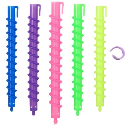 40 Pieces Hair Perm Rod Spiral Plastic Long Barber Hairdressing Styling Curli...