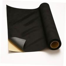 Film décoratif auto-adhésif en daim pour voiture - 10"x59" Noir