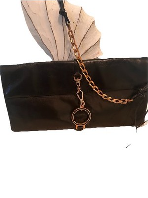 PRADA Black Leather Shoulder Flap Bag Madras grange BT0041