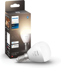 Philips Hue White Smart Light Bulb Lustre [E14 Small Edison Screw] with Bluetoot