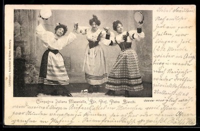 Compagnia Italiana Masaniello, Dir. Prof. Pietro Bianchi, Ansichtskarte 