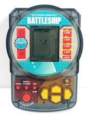 Battleship Electronic Hand Held Game Milton Bradley 1995 Tested Clear Black