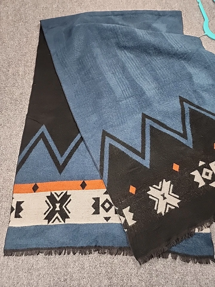 Free People Southwestern Aztec Blanket Scarf Wrap Shawl Festival Concert Boho - Image 2 of 4