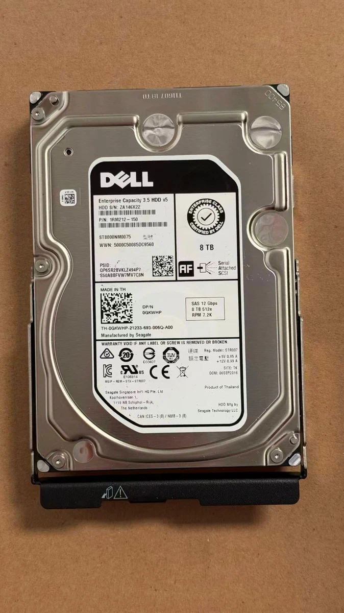 Dell SAS Internal Hard Disk Drives 8 TB Storage Capacity for sale