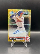 2017 ERNIE CLEMENT 1st Bowman Chrome Draft Auto Gold Refractor Rookie RC /50