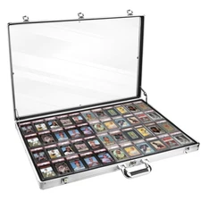 Card Show Display Case Large Aluminum 34"x22", Lockable Trading Card Display ...
