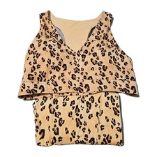 Fabletics Power Hold Set High Impact Leopard Print Sports Bra Sz 2X Leggings 1X