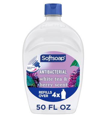 Softsoap Antibacterial Hand Soap Refill, White Tea & Berry Scent, 50 fl oz