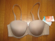 NEW Warner's Elements of Bliss Underwire Stay Put Multi-Way Bra 36C Beige NWT