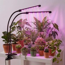 Grow Lights for Indoor Plants 2 Heads Full Spectrum, Flexible Gooseneck Clip On