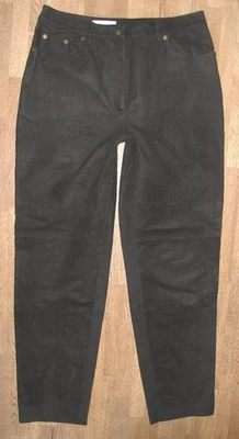 CANDA / Damen- LEDERJEANS / Lederhose in schwarz aus Veloursleder in Gr. 42 - Bild 1 von 4