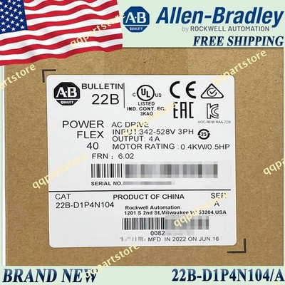 Factory Sealed AB 22B-D1P4N104/A PowerFlex 22B D1P4N104 ser A AC Drive Free Ship