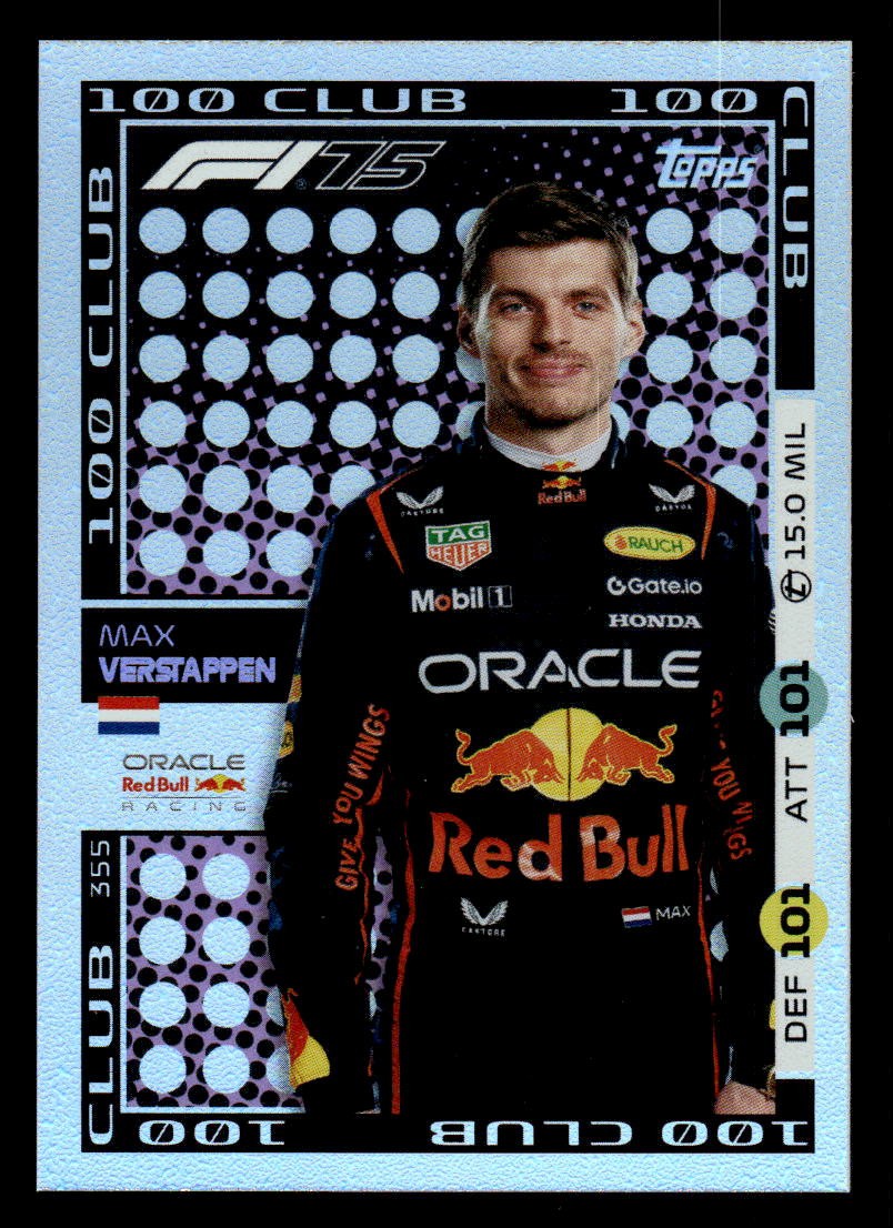 Max Verstappen #355 Racing Cards 2025 Topps F1 Turbo Attax trading card — raw and PSA graded price guide