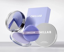 CHILLAB Lavender Matte Powder with Puff Oil Control Pore Blurring Colorless 10 g
