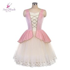 New Pale Pink Velvet Bodice Ivory Tutu Ballet Costume Romantic Ballet Tutu dress