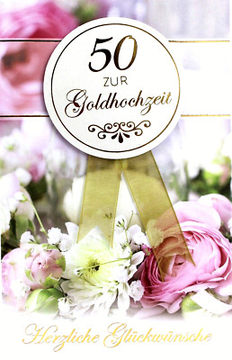 Hallmark Hochzeitskarte Goldhochzeit  50 Jahre Gruß- Klapp- Hochzeits- Tag Karte