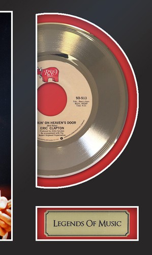 Eric Clapton Knockin On Heavens Door Reproduction Signature 45 Record Display - Picture 3 of 4