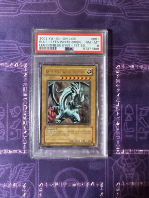 BLUE EYES WHITE DRAGON バンダイ版 psa8 英語版 Blue-Eyes White Dragon LOB-001 1st Edition PSA 8 | eBay