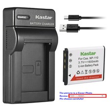 Kastar Battery Slim USB Charger for NP-110 NP-160  Casio Exilim EX-Z2000 Camera