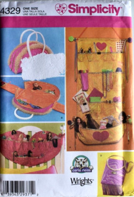 SIMPLICITY  PATTERN 4329 ORGANIZERS DOLLS  ACCESSORIES TO MAKE UNCUT 2005  FF