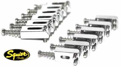 FENDER SQUIER BULLET STRATOCASTER HIGH QUALITY MODERN CHROME BRIDGE SADDLES NEW!