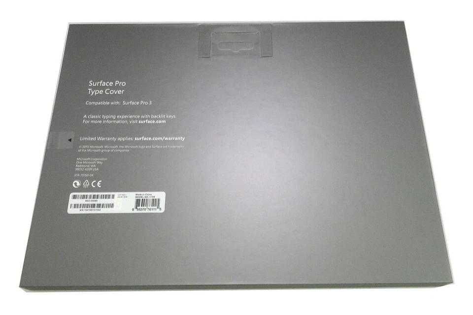 Microsoft Surface Pro Type Cover Keyboard for Surface Pro 3, 4, 5, 6, 7 - Black - Image 3 of 4