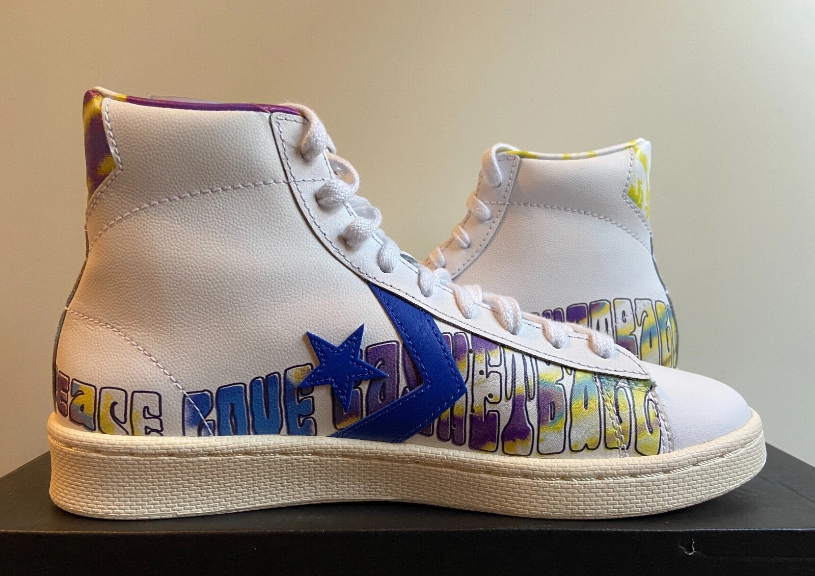 Converse Pro pelle High Peace Love & Basketball 170535C uomo 6 donna 7 5