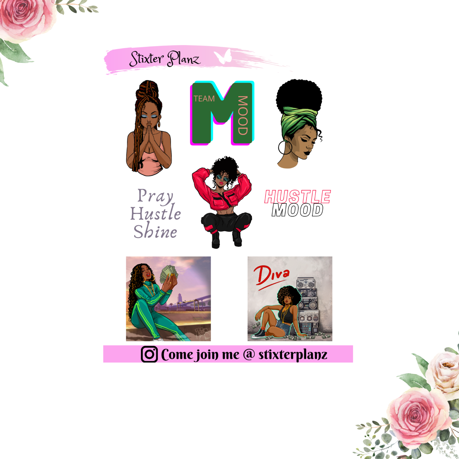 Planner Stickers Black Girl Melanin  Agenda Stickers-image