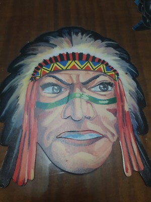 Vintage 1960s Cardboard Carnival Mask Collectible Subject 8