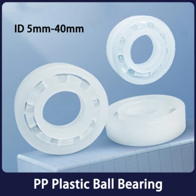 ID 5-40mm PP Plastic Ball Bearing Polypropylene Corrosion Resistance Waterproof