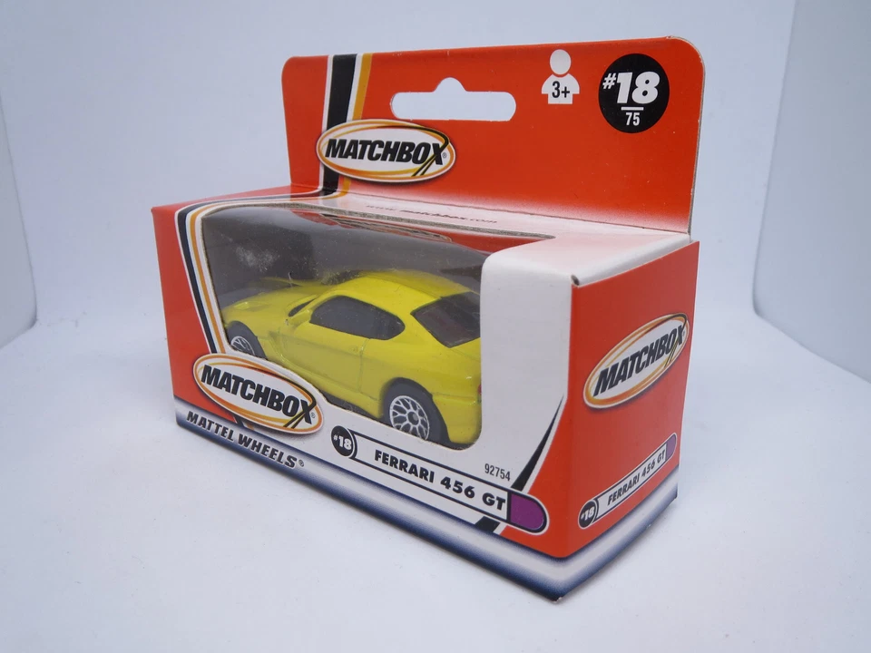 Matchbox FERRARI 456 GT Yellow 2001 #18/75 Mint Window Box Vintage Superfast MIB - Image 4 of 4