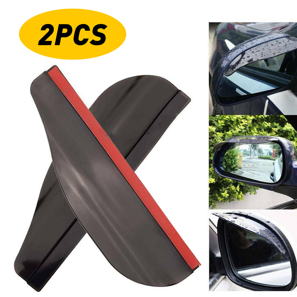 2PCS Car Rear Side View Mirror Board Rain Eyebrow Guard Sun Visor Accessory