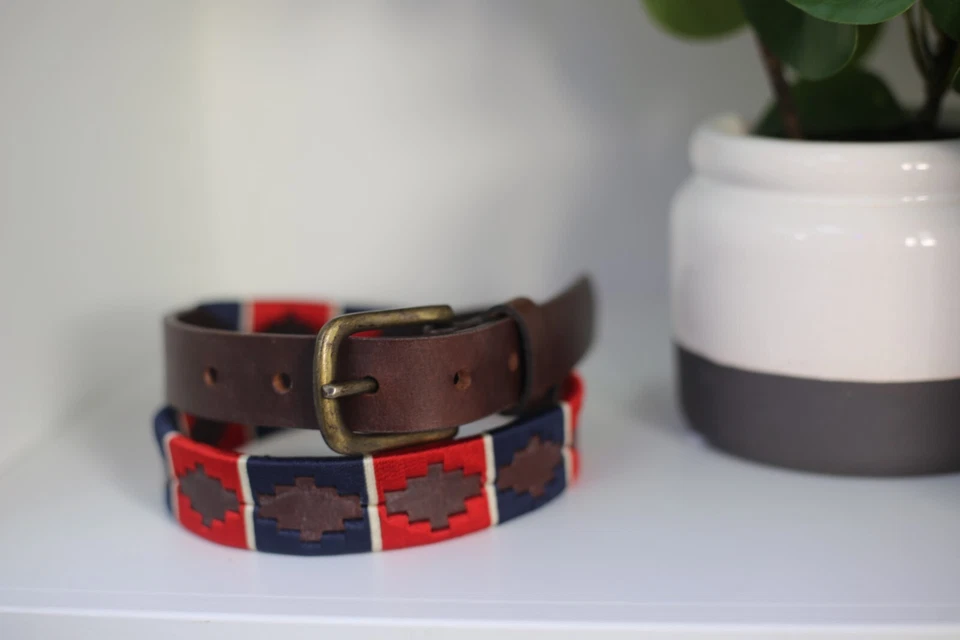 Kids Gaucho Leather Belt Polo Leather Belts Argentina Leather Belt 25mm Wide. UK - Image 3 of 4