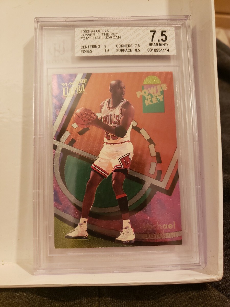 1993-1994 Fleer Ultra Power In The Key Michael Jordan BGS 7.5 RARE