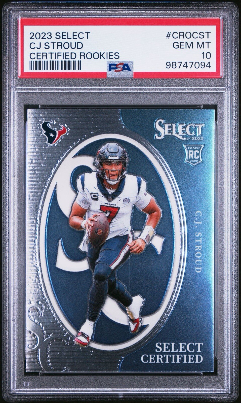 CJ STROUD 2023 Select Certified Rookies CRO-CST Rookie PSA 10 GEM MINT Texans