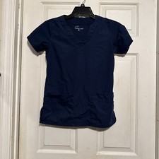 Butter Soft Scrub Top Navy Blue Size Extra Extra Small S