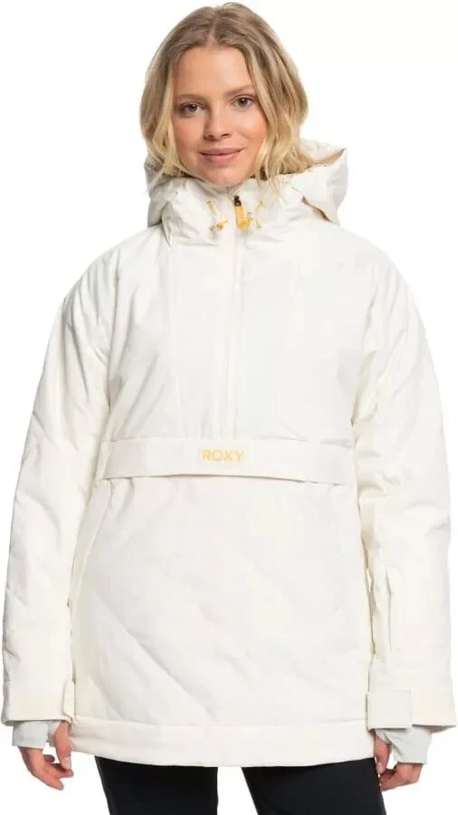 NWT $279 ROXY Radiant Lines Overhead Snow Ski Jacket Ivory Size S